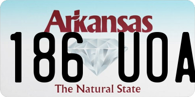 AR license plate 186UOA