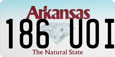 AR license plate 186UOI