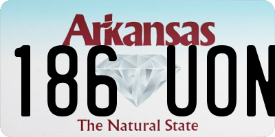 AR license plate 186UON