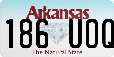 AR license plate 186UOQ