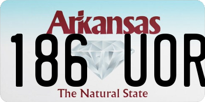 AR license plate 186UOR