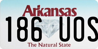 AR license plate 186UOS