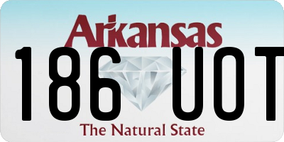 AR license plate 186UOT