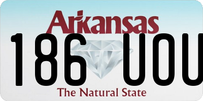 AR license plate 186UOU