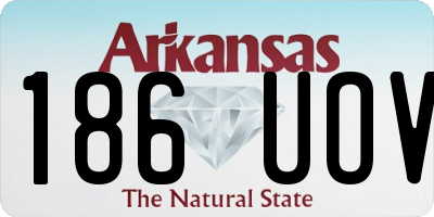 AR license plate 186UOV