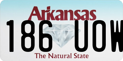AR license plate 186UOW