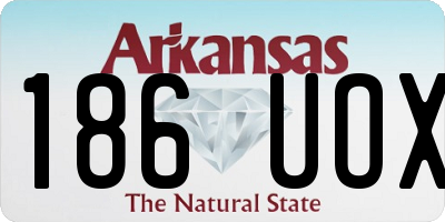 AR license plate 186UOX