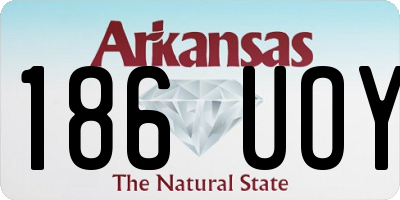 AR license plate 186UOY