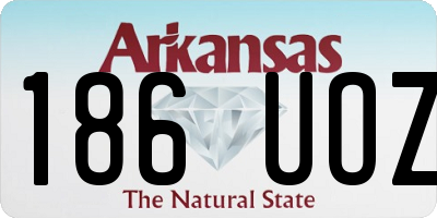 AR license plate 186UOZ
