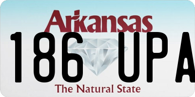 AR license plate 186UPA