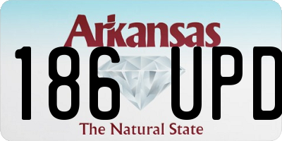 AR license plate 186UPD