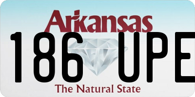AR license plate 186UPE