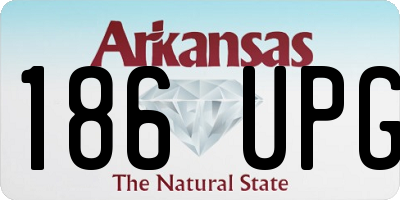 AR license plate 186UPG
