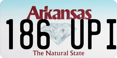 AR license plate 186UPI