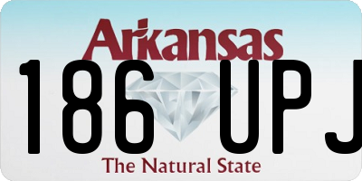 AR license plate 186UPJ