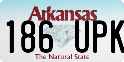 AR license plate 186UPK
