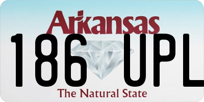 AR license plate 186UPL
