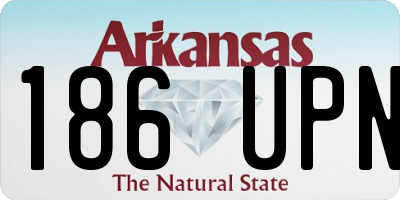 AR license plate 186UPN