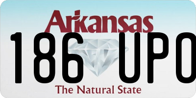 AR license plate 186UPO
