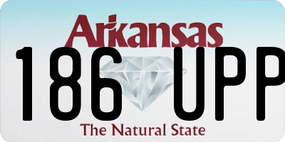 AR license plate 186UPP