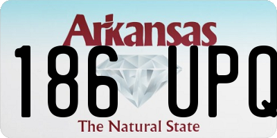 AR license plate 186UPQ