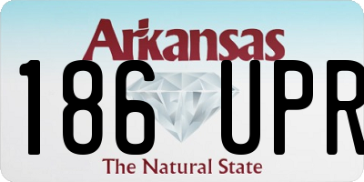 AR license plate 186UPR