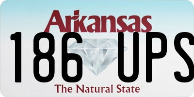 AR license plate 186UPS