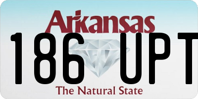 AR license plate 186UPT
