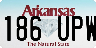 AR license plate 186UPW