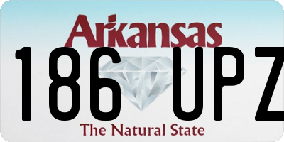 AR license plate 186UPZ