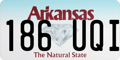 AR license plate 186UQI