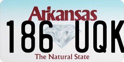 AR license plate 186UQK
