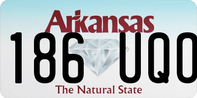 AR license plate 186UQO
