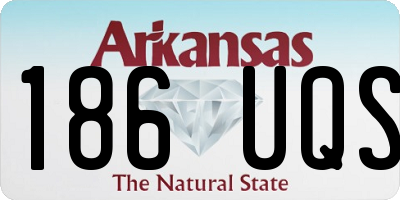AR license plate 186UQS