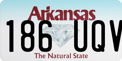 AR license plate 186UQV
