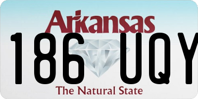 AR license plate 186UQY