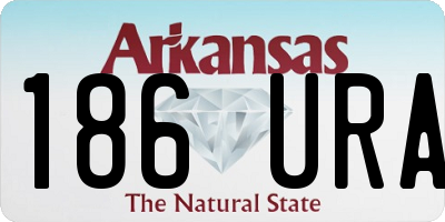 AR license plate 186URA
