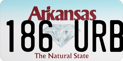 AR license plate 186URB