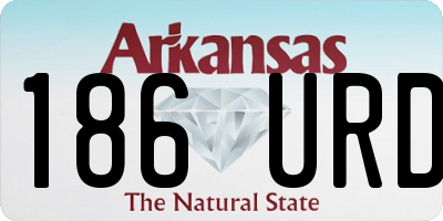 AR license plate 186URD