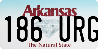 AR license plate 186URG
