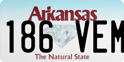AR license plate 186VEM