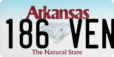 AR license plate 186VEN