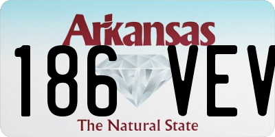 AR license plate 186VEV
