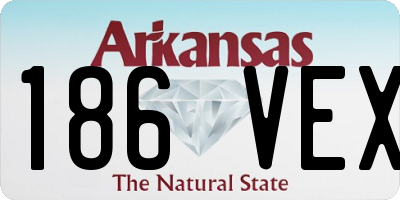 AR license plate 186VEX