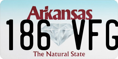 AR license plate 186VFG