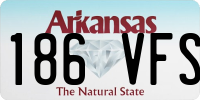 AR license plate 186VFS