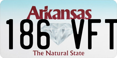 AR license plate 186VFT