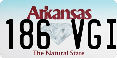 AR license plate 186VGI