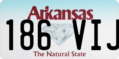 AR license plate 186VIJ