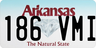 AR license plate 186VMI